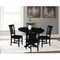 International Concepts 36 in. Solid Wood Round Extension Dining Table with 4 Chairs in Black K46-36RXT-23B-C10-4 - alternate 2